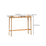 Mesa de barra rectangular de estilo moderno mesa de comedor de barra de bambú con reposapiés
