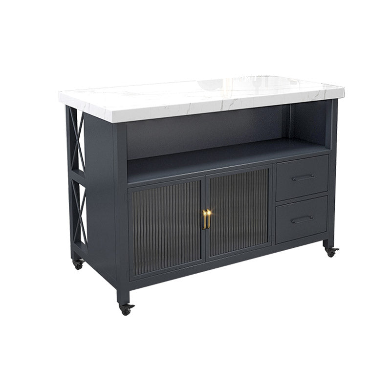引き出し付きモダンな長方形の準備テーブルダイニングルームキッチントロリー