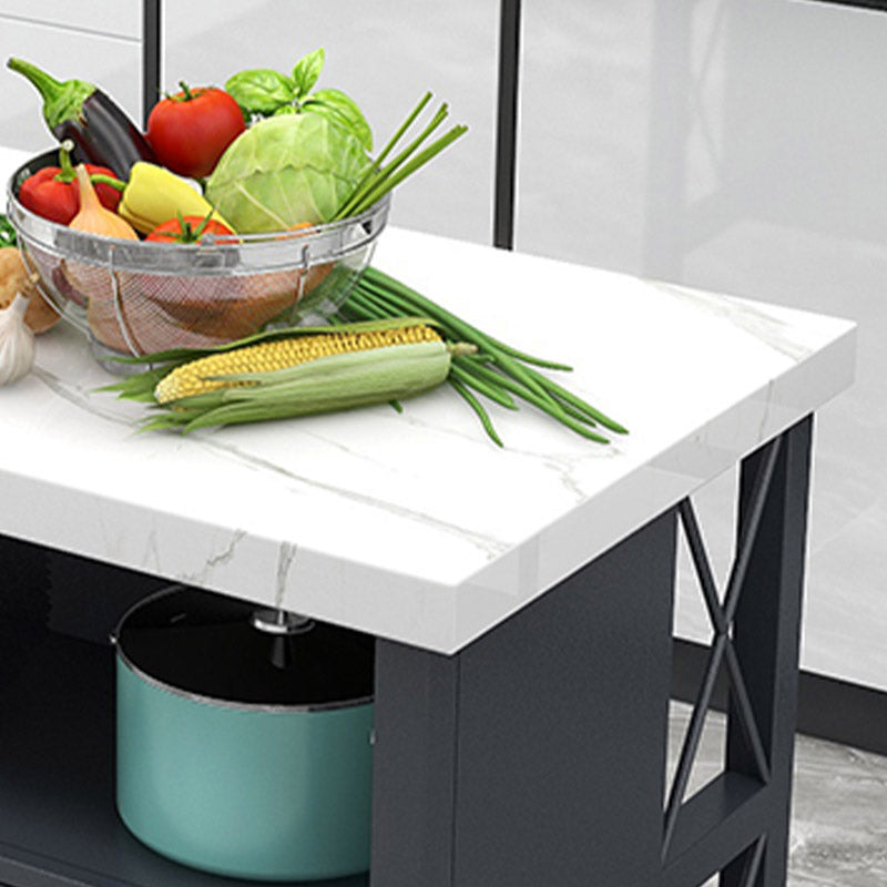 引き出し付きモダンな長方形の準備テーブルダイニングルームキッチントロリー