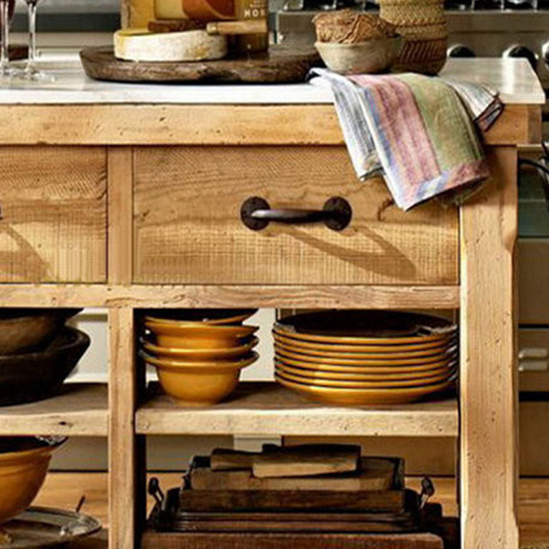 Modern Kitchen Island Table Dining Room Prep Table with Open Shelves Clearhalo 'furn' 'furn_kitchen_islands_carts' 'Furniture' 'Kitchen & Dining Furniture' 'Kitchen Islands & Carts' 'kitchen_islands_carts' 7017095