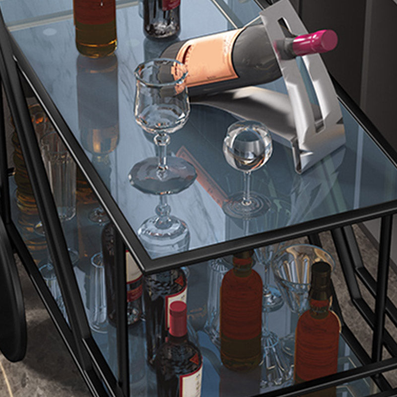 Moderno tavolo da pranzo rettangolare del carrello da cucina a magazzino