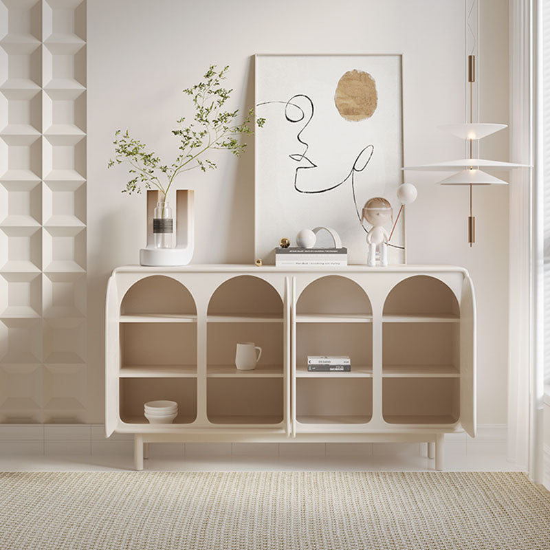 Tavolo da sideboard in legno a buffet in stile contemporaneo con armadi