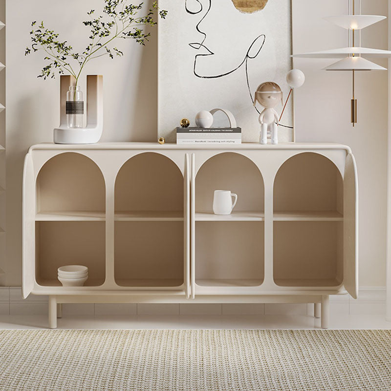 Tavolo da sideboard in legno a buffet in stile contemporaneo con armadi