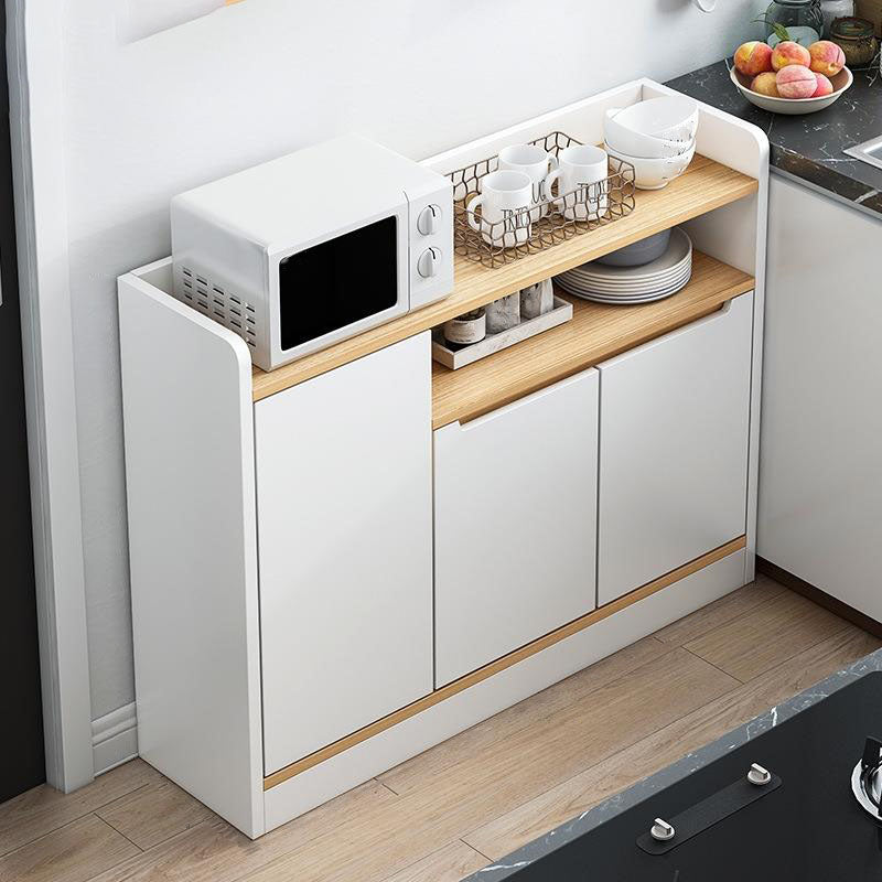 Glam Dining Buffet Wood Buffet Server with Drawers and Cabinets 35"L x 12"W x 31"H White Clearhalo 'buffet_sideboard' 'Buffets & Sideboards' 'furn' 'furn_buffet_sideboard' 'Furniture' 'Kitchen & Dining Furniture' 7017251