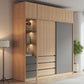 Bedroom Sliding Door Storage Cabinet Light Wood Finish Modern Cabinet with Drawers Clearhalo 'Armoires & Wardrobes' 'armoires_wardrobes' 'Bedroom Furniture' 'furn' 'furn_armoires_wardrobes' 'Furniture' 7017295