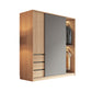 Bedroom Sliding Door Storage Cabinet Light Wood Finish Modern Cabinet with Drawers Clearhalo 'Armoires & Wardrobes' 'armoires_wardrobes' 'Bedroom Furniture' 'furn' 'furn_armoires_wardrobes' 'Furniture' 7017296