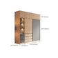 Bedroom Sliding Door Storage Cabinet Light Wood Finish Modern Cabinet with Drawers Clearhalo 'Armoires & Wardrobes' 'armoires_wardrobes' 'Bedroom Furniture' 'furn' 'furn_armoires_wardrobes' 'Furniture' 7017318