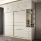 Manufactured Wood White Wardrobe Modern Cabinet with Sliding Doors
