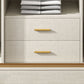 Manufactured Wood White Wardrobe Modern Cabinet with Sliding Doors