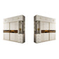 Manufactured Wood White Wardrobe Modern Cabinet with Sliding Doors
