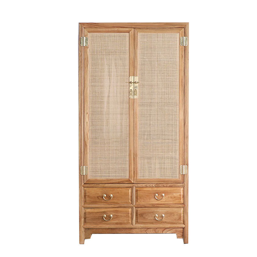 Modern Style Wood Wardrobe Cabinet Clothes Rail Wardrobe Armoire
