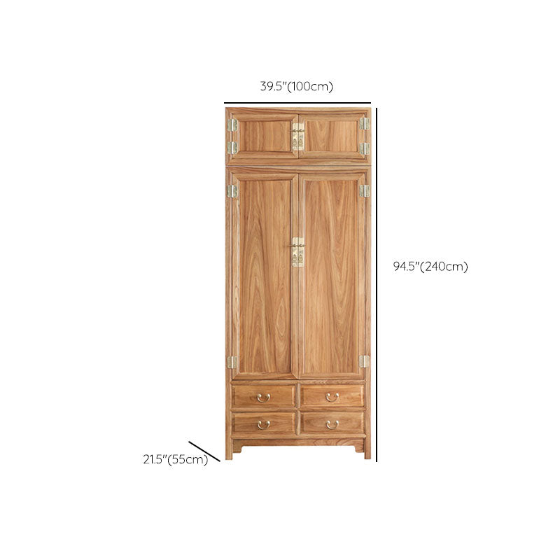 Modern Style Wood Wardrobe Cabinet Clothes Rail Wardrobe Armoire
