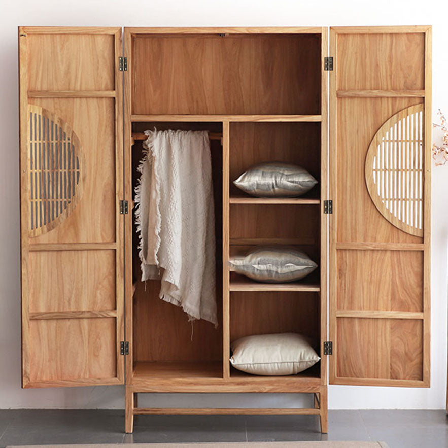 Armoire de style moderne armoire à rail armoire de garde-robe en bois armoire