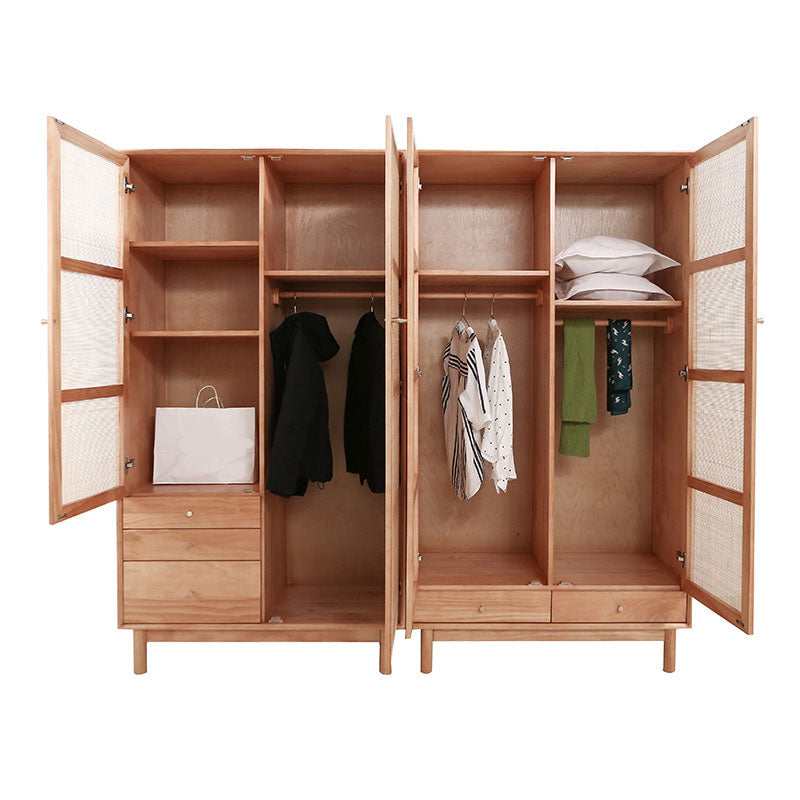 Kleiderbahngarderobe Schrank Massivholz moderne Garderobe Armoire