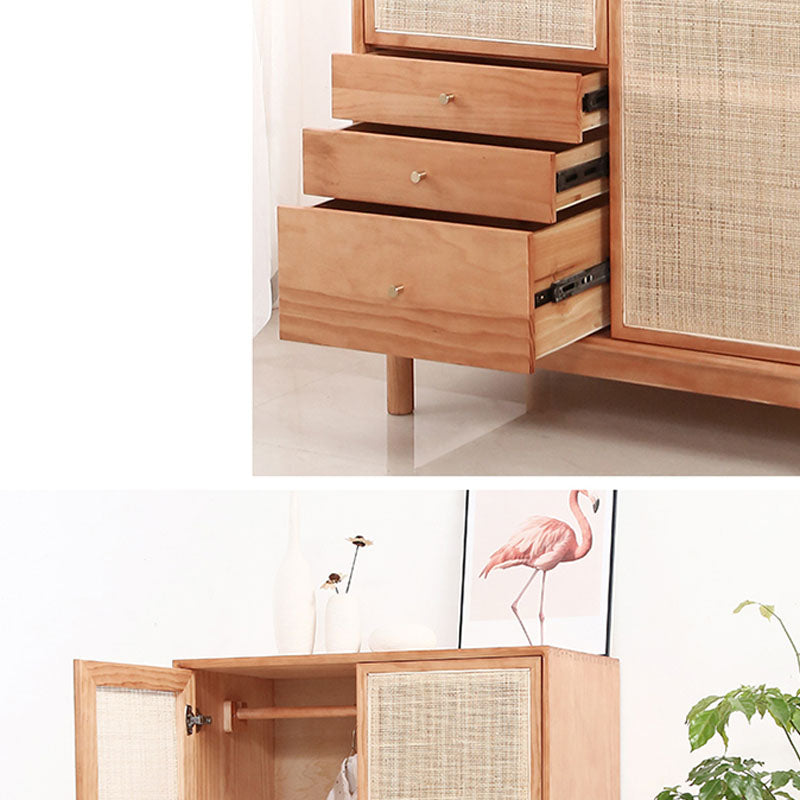 Kleiderbahngarderobe Schrank Massivholz moderne Garderobe Armoire