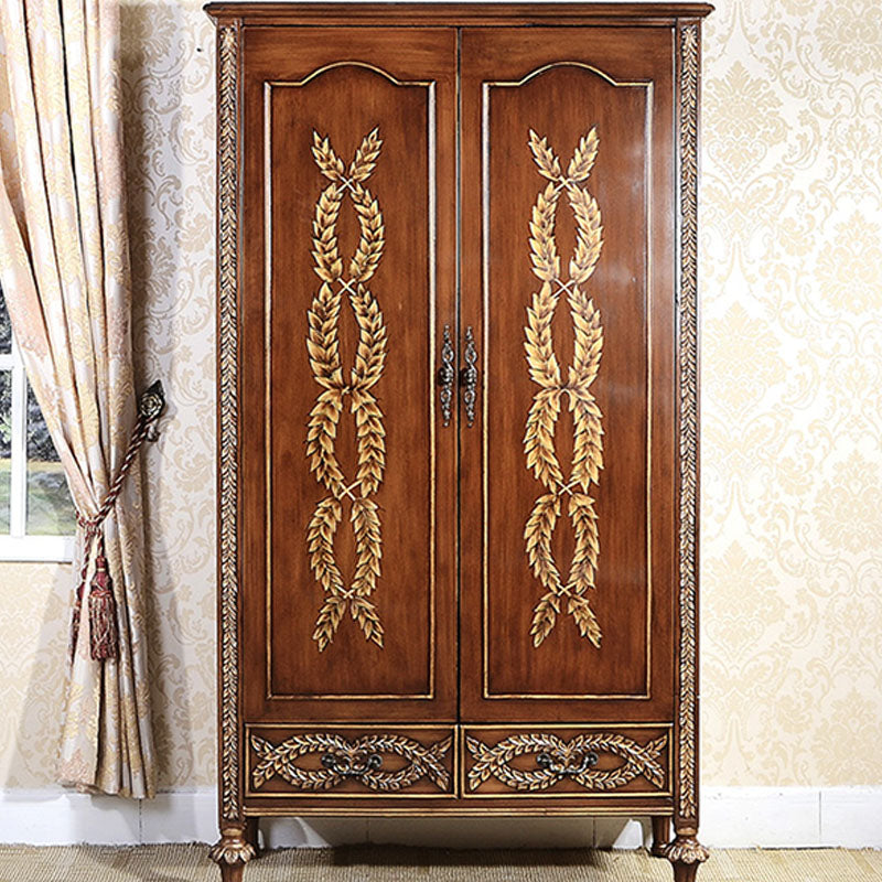 Solid Wood Wardrobe Cabinet Clothes Rail Wardrobe Armoire for Home Clearhalo 'Armoires & Wardrobes' 'armoires_wardrobes' 'Bedroom Furniture' 'furn' 'furn_armoires_wardrobes' 'Furniture' 7017476