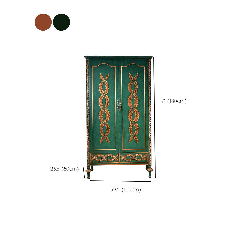 Solid Wood Wardrobe Cabinet Clothes Rail Wardrobe Armoire for Home Clearhalo 'Armoires & Wardrobes' 'armoires_wardrobes' 'Bedroom Furniture' 'furn' 'furn_armoires_wardrobes' 'Furniture' 7017487