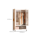 Glass Wardrobe Cabinet Modern Style Combination Armoire for Home Clearhalo 'Armoires & Wardrobes' 'armoires_wardrobes' 'Bedroom Furniture' 'furn' 'furn_armoires_wardrobes' 'Furniture' 7017499