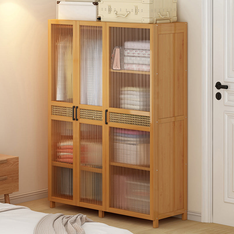 Modern Style Wardrobe Cabinet Wood Wardrobe Armoire with Shelves