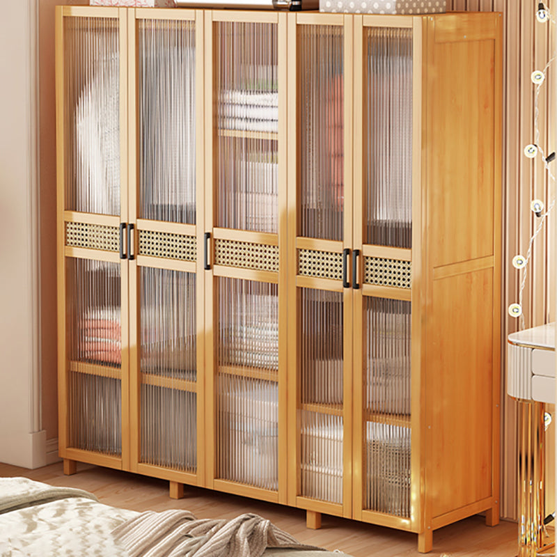 Modern Style Wardrobe Cabinet Wood Wardrobe Armoire with Shelves