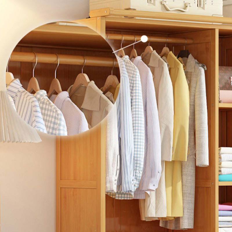 Modern Style Wardrobe Cabinet Wood Wardrobe Armoire with Shelves