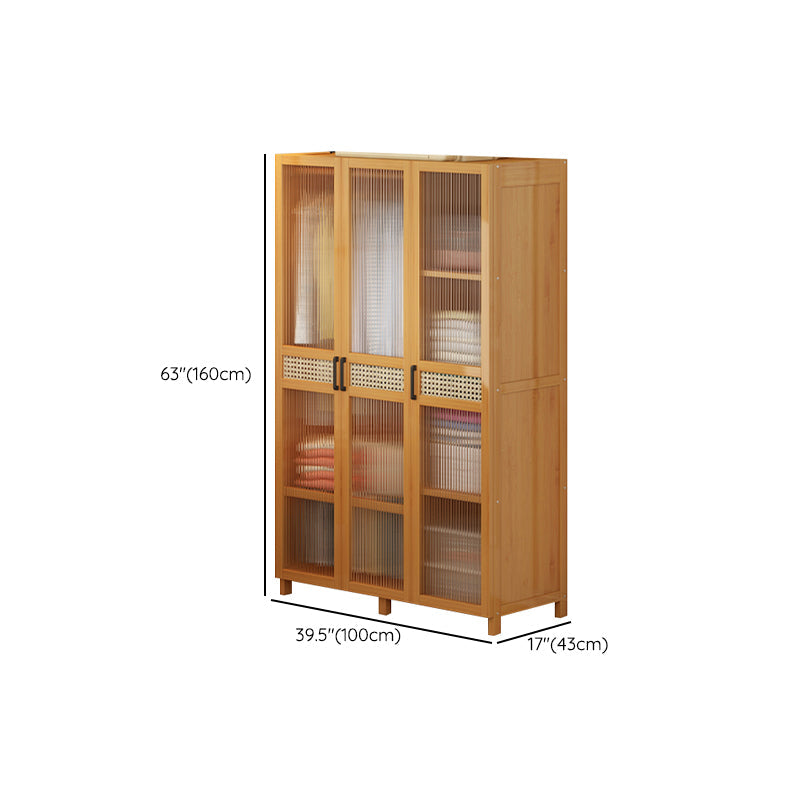 Modern Style Wardrobe Cabinet Wood Wardrobe Armoire with Shelves