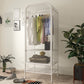 Metal Wardrobe Cabinet Modern Style Clothes Rail Wardrobe Armoire