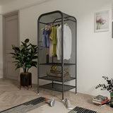 Metal Wardrobe Cabinet Modern Style Clothes Rail Wardrobe Armoire