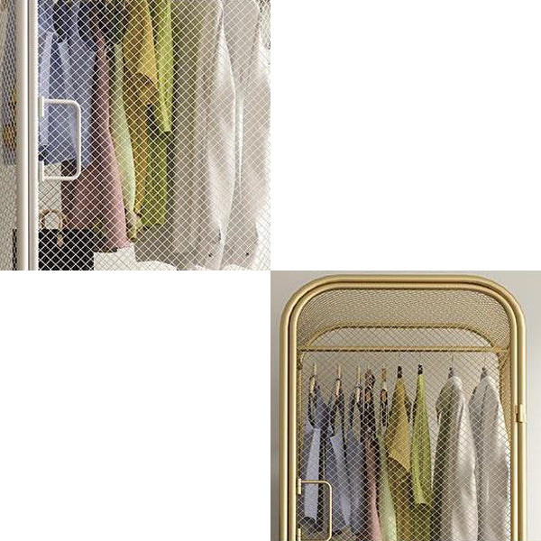 Metal Wardrobe Cabinet Modern Style Clothes Rail Wardrobe Armoire