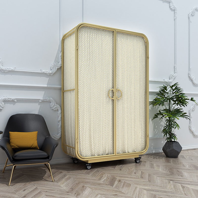 Contemporary Wardrobe Cabinet Metal Wardrobe Closet for Bedroom Clearhalo 'Armoires & Wardrobes' 'armoires_wardrobes' 'Bedroom Furniture' 'furn' 'furn_armoires_wardrobes' 'Furniture' 7017546