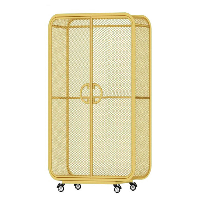 Contemporary Wardrobe Cabinet Metal Wardrobe Closet for Bedroom Clearhalo 'Armoires & Wardrobes' 'armoires_wardrobes' 'Bedroom Furniture' 'furn' 'furn_armoires_wardrobes' 'Furniture' 7017547