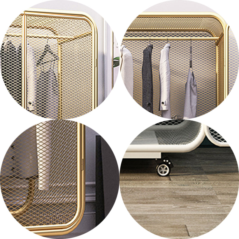 Contemporary Wardrobe Cabinet Metal Wardrobe Closet for Bedroom Clearhalo 'Armoires & Wardrobes' 'armoires_wardrobes' 'Bedroom Furniture' 'furn' 'furn_armoires_wardrobes' 'Furniture' 7017550