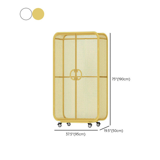 Contemporary Wardrobe Cabinet Metal Wardrobe Closet for Bedroom Clearhalo 'Armoires & Wardrobes' 'armoires_wardrobes' 'Bedroom Furniture' 'furn' 'furn_armoires_wardrobes' 'Furniture' 7017551