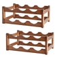 Modern Tabletop Wine Rack Solid Wood Wine Bottle Rack for Living Room