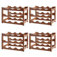 Modern Tabletop Wine Rack Solid Wood Wine Bottle Rack for Living Room