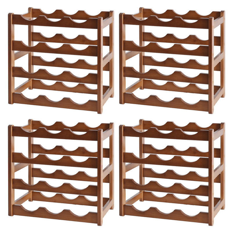 Modern Tabletop Wine Rack Solid Wood Wine Bottle Rack for Living Room