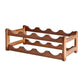 Modern Tabletop Wine Rack Solid Wood Wine Bottle Rack for Living Room