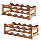 Modern Tabletop Wine Rack Solid Wood Wine Bottle Rack for Living Room