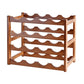 Modern Tabletop Wine Rack Solid Wood Wine Bottle Rack for Living Room