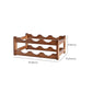 Modern Tabletop Wine Rack Solid Wood Wine Bottle Rack for Living Room