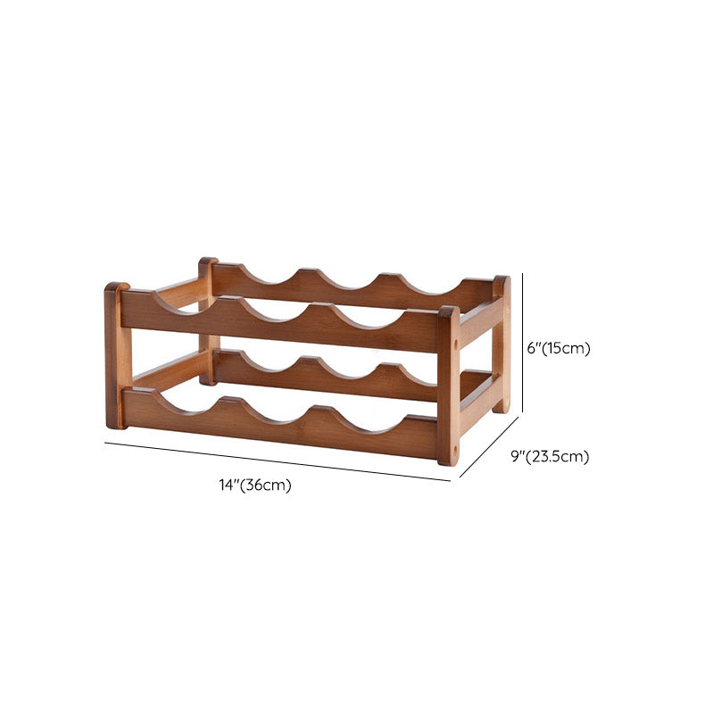 Modern Tabletop Wine Rack Solid Wood Wine Bottle Rack for Living Room