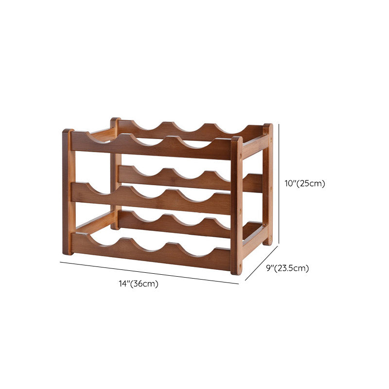 Modern Tabletop Wine Rack Solid Wood Wine Bottle Rack for Living Room