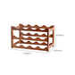 Modern Tabletop Wine Rack Solid Wood Wine Bottle Rack for Living Room