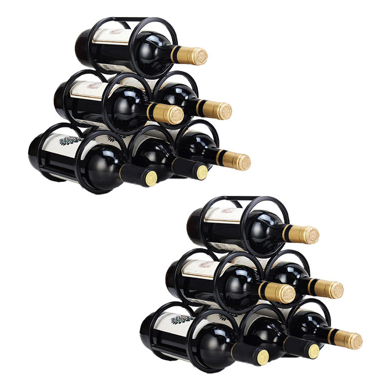 Glam Style Tabletop Wine Rack Metal Wine Bottle Rack for Kitchen