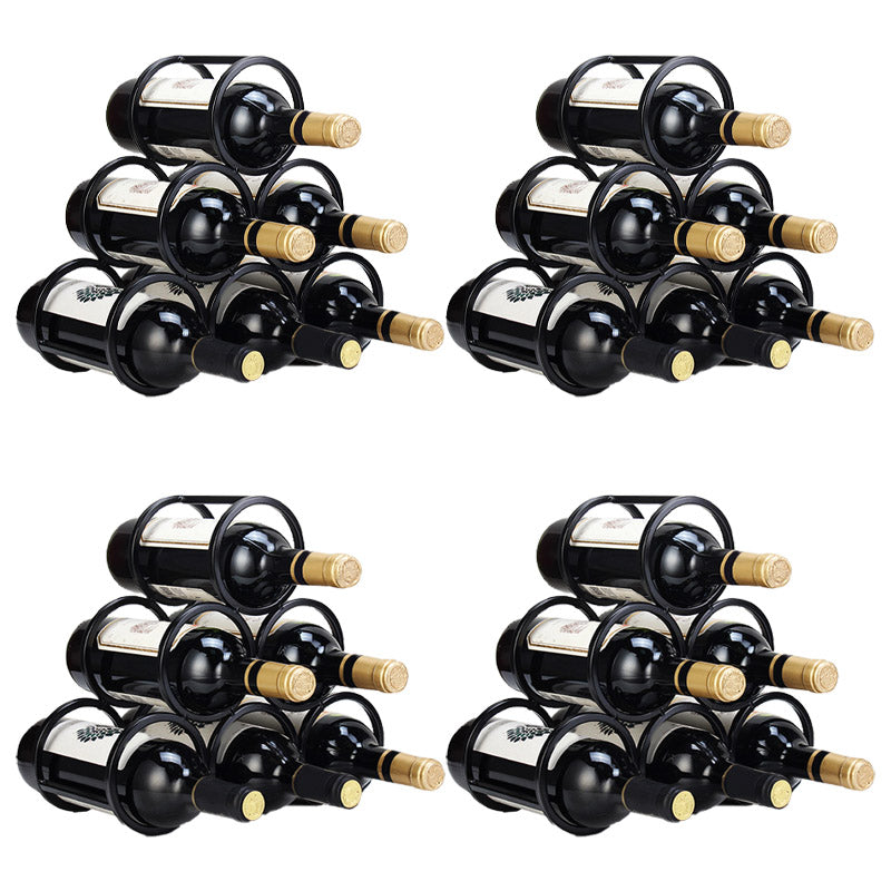 Glam -stijl tafelblad wijnrek metalen wijnflessen rek voor keuken