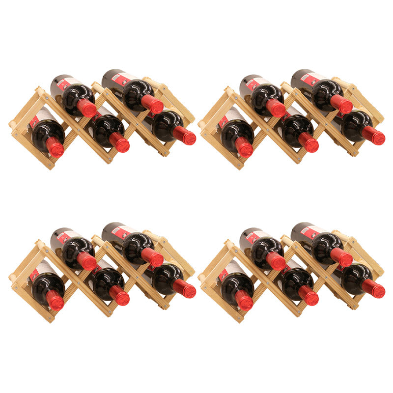 Aanrechtwijnrek massief houten stapelbare wijnflessen rek voor woonkamer