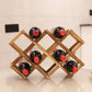Countertop Wine Rack Solid Wood Stackable Wine Bottle Rack for Living Room