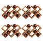Countertop Wine Rack Solid Wood Stackable Wine Bottle Rack for Living Room