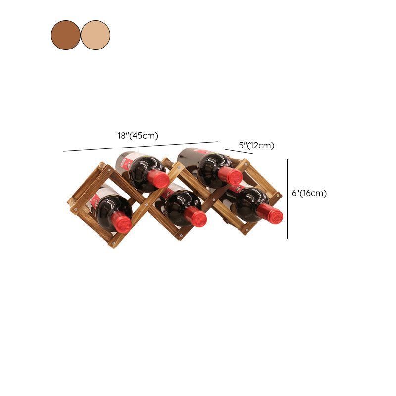 Aanrechtwijnrek massief houten stapelbare wijnflessen rek voor woonkamer
