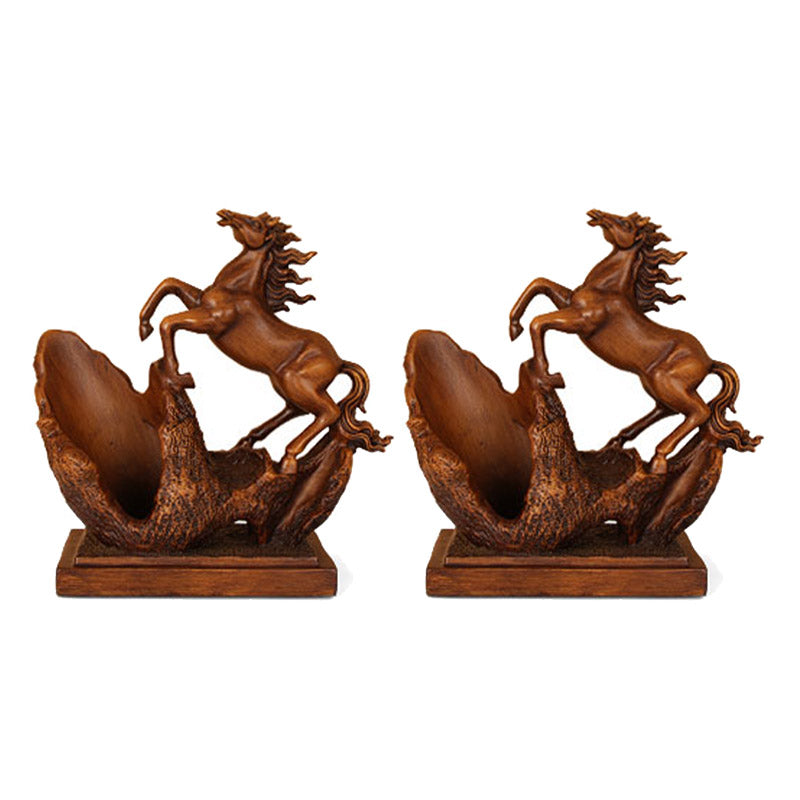 Modern Simple Tabletop Wine Rack Horse Shape Resin Wine Bottle Rack for Kitchen